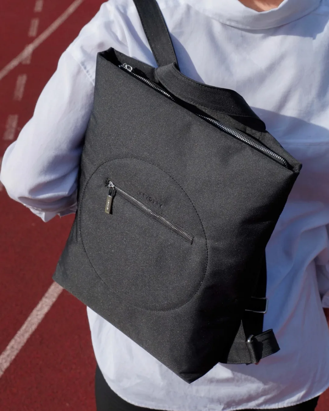 waste2wear-recycled-rpet-backpack-black Black backpack made from recycled plastic